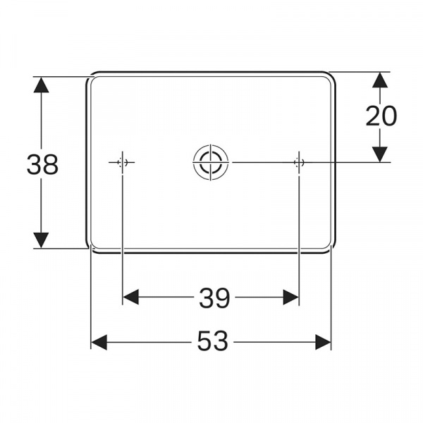 Lavoar baie pe blat VARIFORM, dreptunghiular, alb din ceramica 55x45cm GEC500.779.01.2 Geberit - Img 3