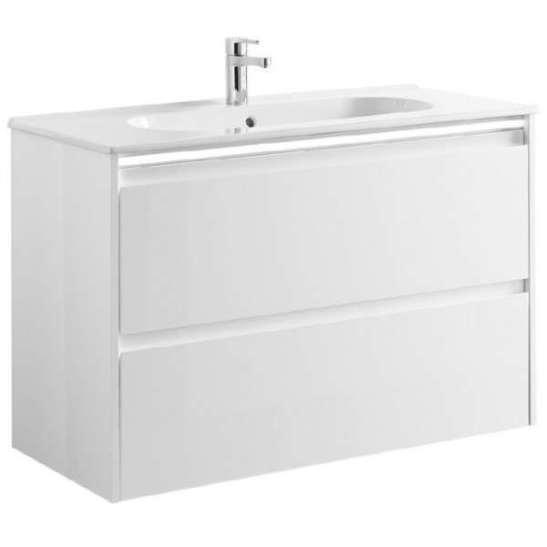 Mobilier baie KLEA alb 2 sertare 78.5x45.5cm cu lavoar Klea 81x46cm GAL7928101 - Img 2