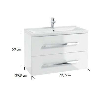 Mobilier GRANADA 80cm 2 sertare soft-close Defra - Img 4