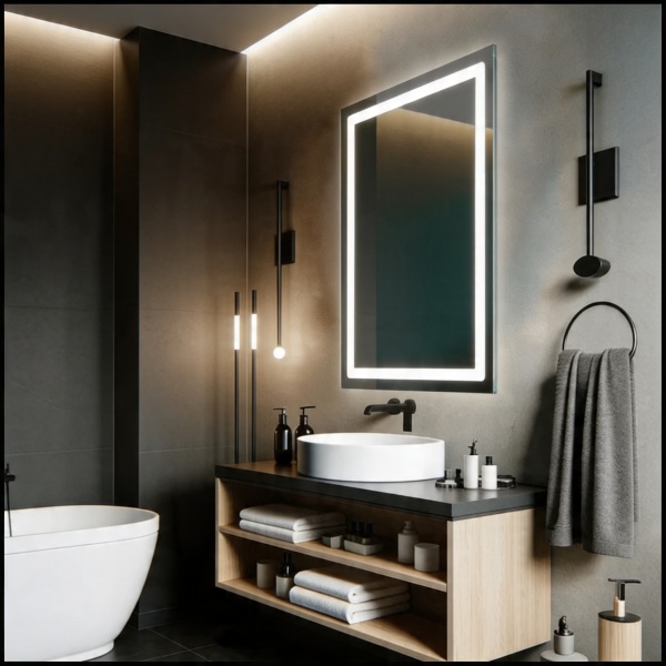 Oglinda dreptunghiulara Smart cu touch si dezaburire 60x80cm - Img 2