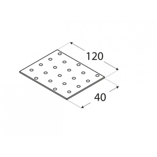 Placa perforata 120 x 40 x 2 mm - Img 2