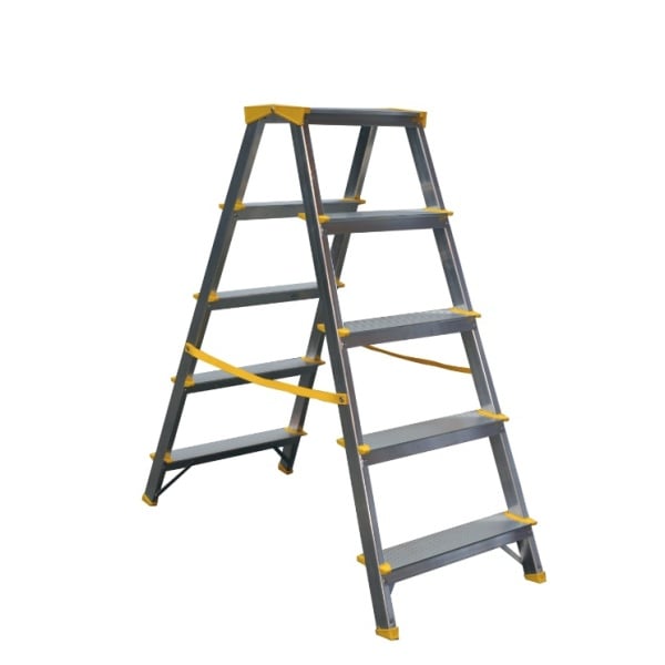 Scara aluminiu dubla 2x5 trepte late 965 Alverosal