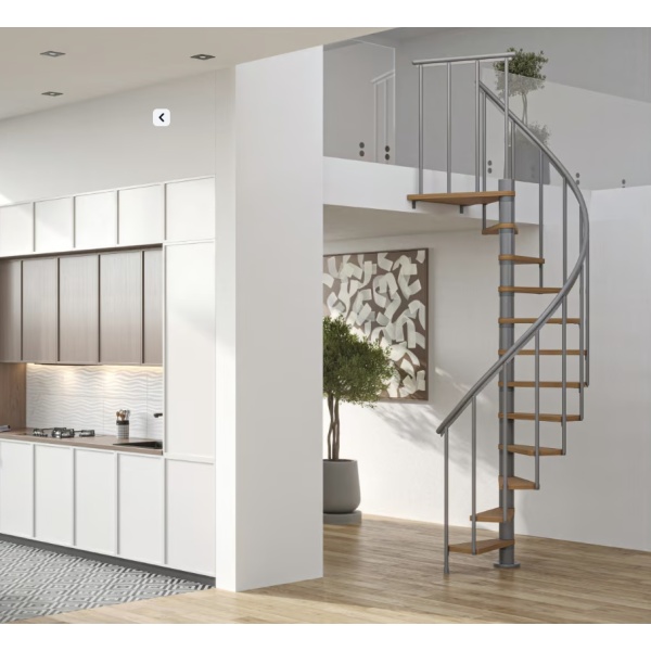 Scara de interior in spirala gri perlat 140cm Calgary Dolle