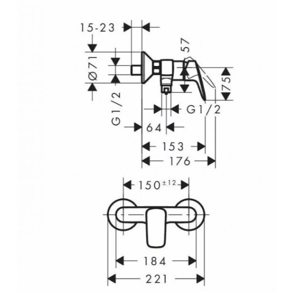 Set baterii dus LOGIS 70HAN7107-7160-2653240 Hansgrohe - Img 4