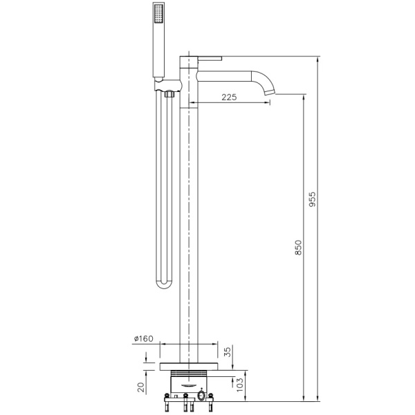 Set cada Smart freestanding ovala, alba din acril, 172x81x58cm si baterie cada slimmer crom Eweca - Img 5