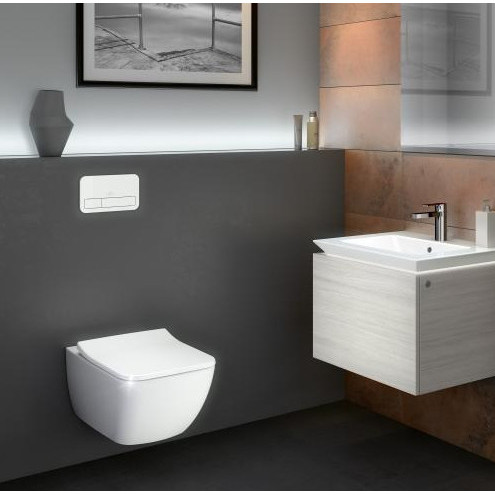 Vas wc suspendat direct flush patrat cu capac soft-close Venticello/Collaro 4626RS01 VILLEROY