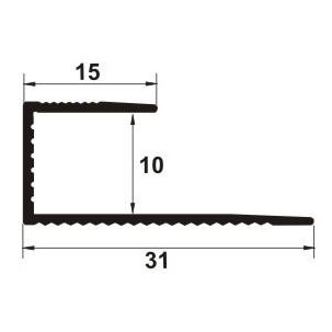 Bagheta metalica dreptunghiulara din aluminiu MPA lungime 2.7m - Img 3
