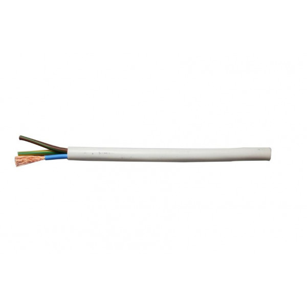 Cablu electric MYYM,HO5VV-F, 3X2,5 mm² alb la metru