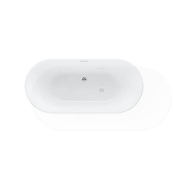 Cada freestanding ovala cu riflaj EVIA, albă, 170x80 cm, Fibrex - Img 4