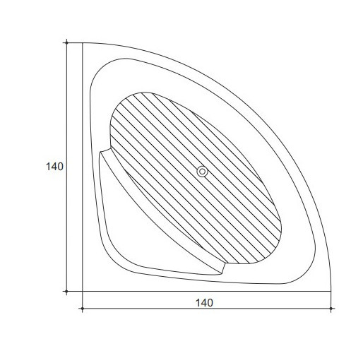 Cada SENSE de colt 140X140X45cm Fibrex - Img 3
