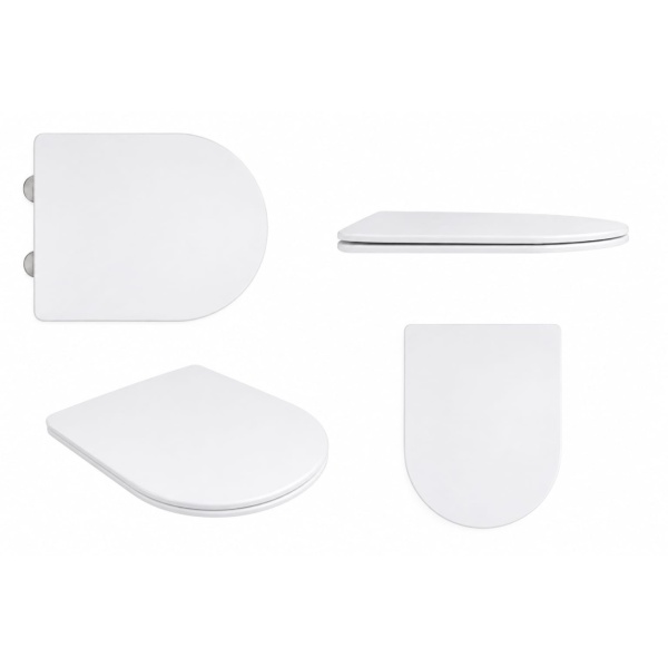 Capac WC Beauty alb, soft close, duroplast Anahita, 44,5 x 36,5 cm - Img 2