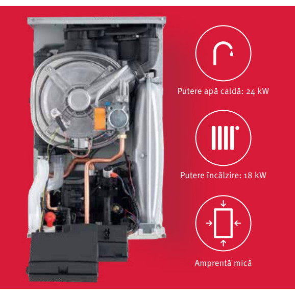 Centrala murala cu condensare PROTHERM de 24 kW pentru încalzire