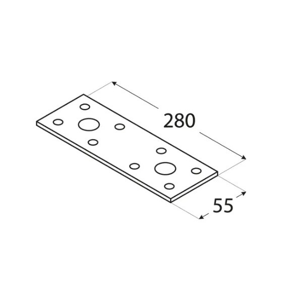 Conector lemn plat 280 mm - Img 2