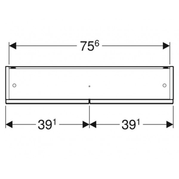 Dulap suspendat cu oglinda 80cm Selnova Square Geberit - Img 8