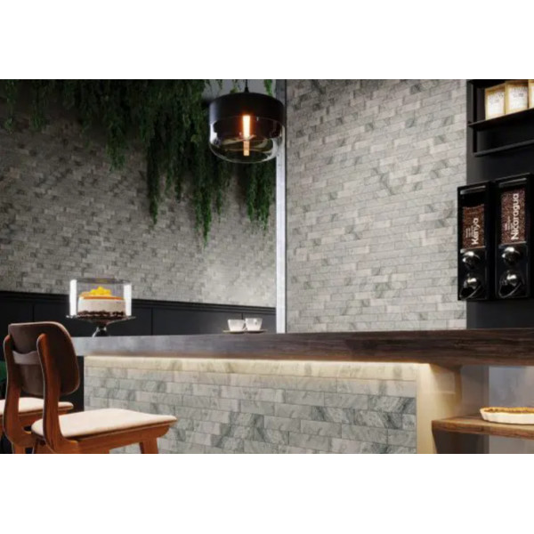 Faianta elevatie MATTONE PIETRA GRAFIT, interior/exterior, gri inchis-deschis mat, tip caramida 6.6X24.5cm  - Img 3