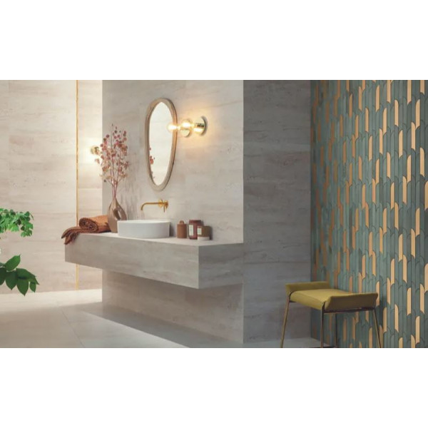 Faianta TISSUE BEIGE, baie/bucatarie,interior, bej mat, tip travertin 29.8x74.8cm - Img 3