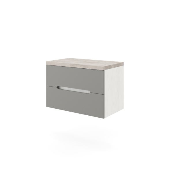 Mobilier baie cu blat Gri 80x46.5x113cm Iris Savini Due - Img 2