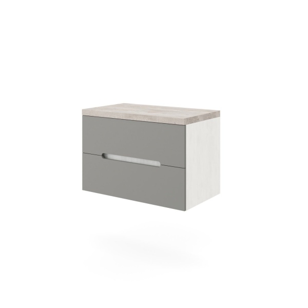 Set mobilier cu blat gri Iris si lavoar pe blat Elegance - Img 2