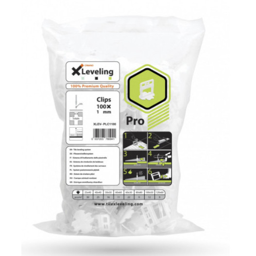 Sistem nivelare ceramica clipsuri 1 mm