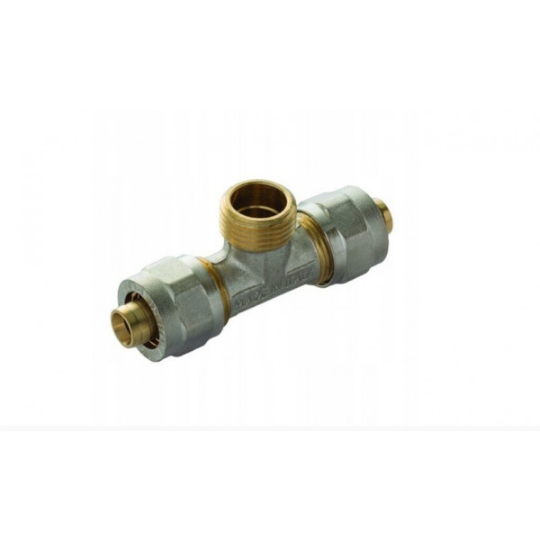 Teu strangere pentru teava multistrat D16mm x 1/2" - 16mm filet exterior