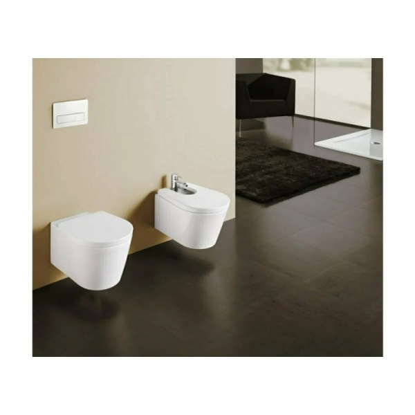 Wc suspendat rimless cu capac softclose, alb Glam08272+51672 Gala - Img 2