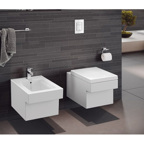 WC suspendat rimless Cube Ceramic suprafata PureGuard GRO3924500H