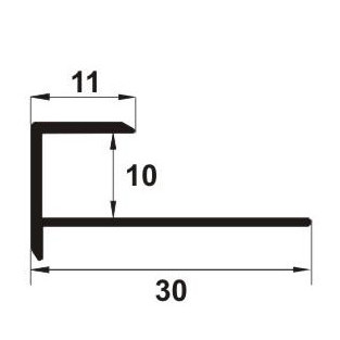 Bagheta dreptunghiulara flexibila din aluminiu natural MFA107 lungime 2.5m - Img 2