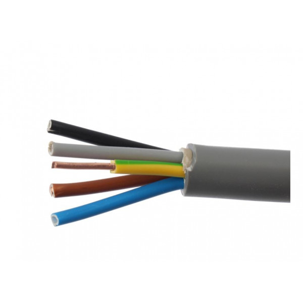 Cablu electric CYY-F, 5 x 1,5 mm² gri la metru