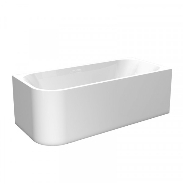 Cada freestanding pe colț dreapta, Maugli, alba din acril, 150x75 cm, Florida - Img 3