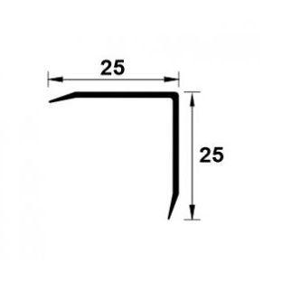 Cornier cu laturi tesite Auriu oglinda din inox 25X25 LCI 250.137 2.44ML/BUC - Img 2