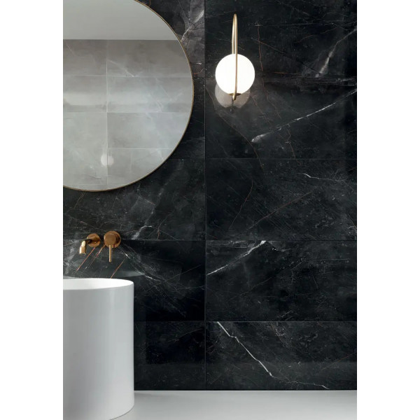 Faianta BRAINSTORM Black baie, interior, rectificata, negru mat 32.8X89.8cm Tubadzin - Img 2