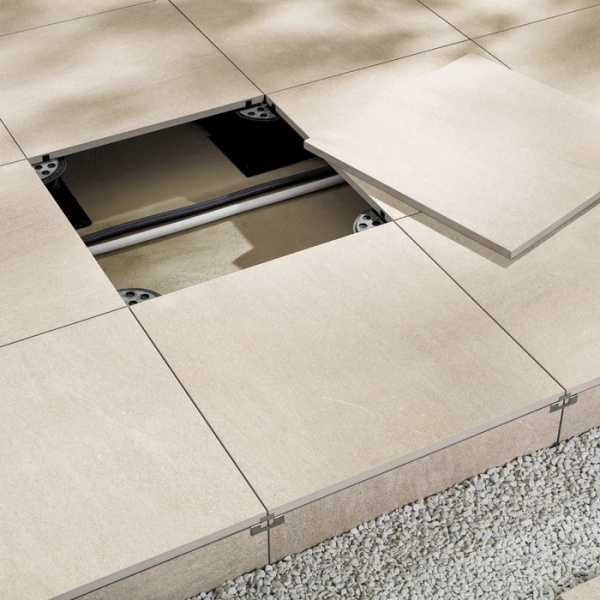 Gresie QUARZIT bej portelanata , recificata, exterior 60x60x2cm, 6461-0191 Cesarom - Img 5