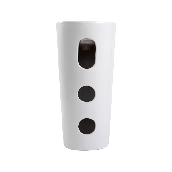 Lavoar freestanding Art, rotund, alb, ceramica, fara orificiu baterie, 40 x 40 x 84 cm, Anahita - Img 4