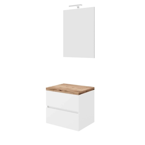 Mobilier de baie, oglinda și lampa led City 60cm, Savini Due - Img 2
