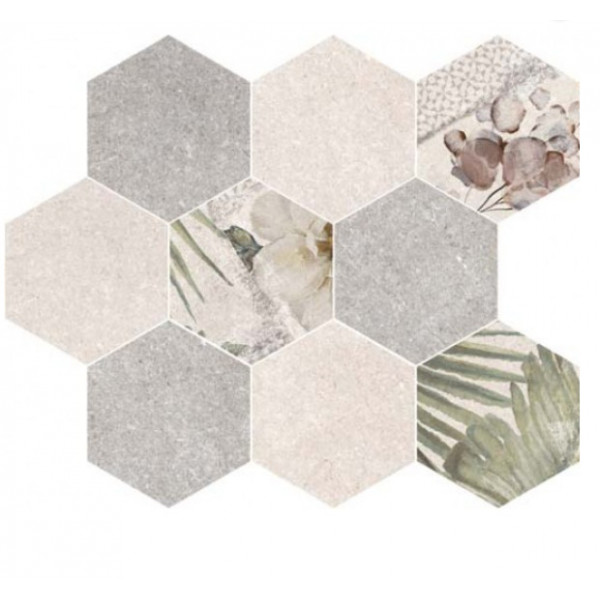 Mozaic EPOCA HEXAGON GREY 3183 30x30cm - Img 3