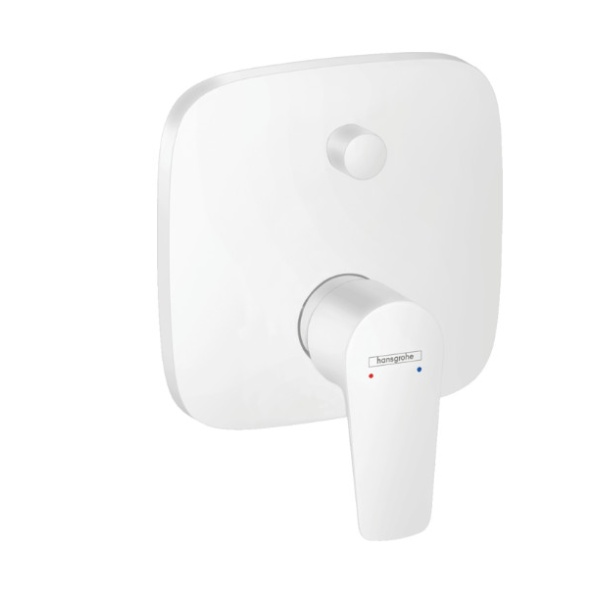 Ornament baterie cada/dus alb mat TALIS E Hansgrohe fara corp incastrat