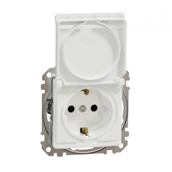 Priza Sedna Design 2P+E cu obturatoare si capac SDD3111023 Schneider - Img 2