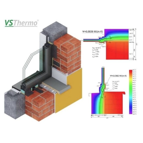 Profil termoizolant pentru ferestre si usi 63x30x1180 MM VSThermo