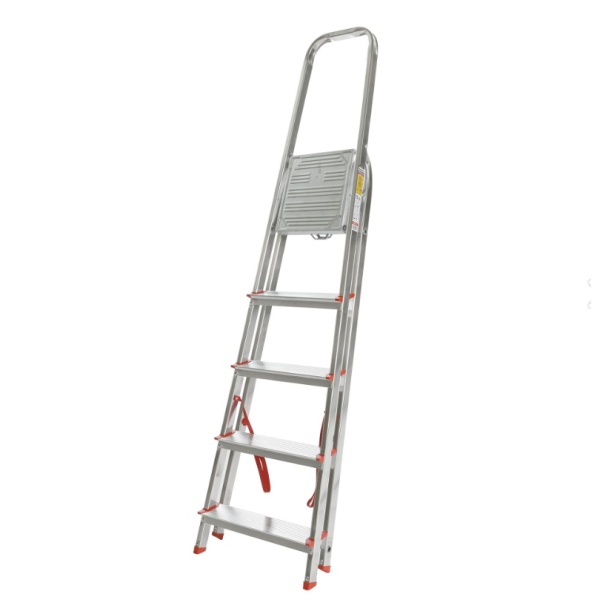 Scara aluminiu 1x5 trepte late cu urcare pe o parte 915 Alverosal - Img 2