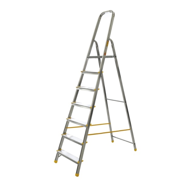 Scara aluminiu 1x7 trepte late cu urcare pe o parte 917 Alverosal