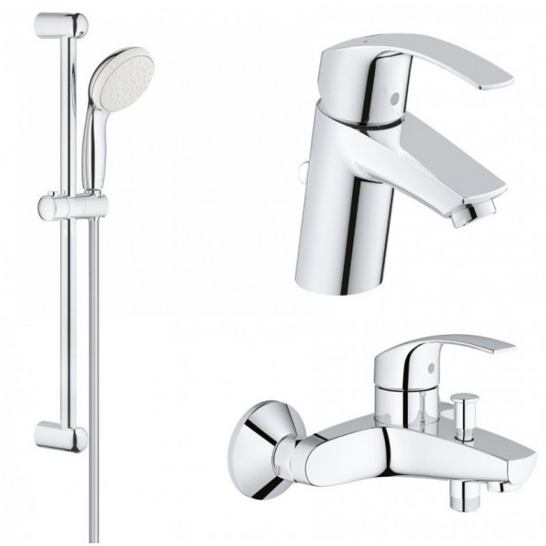 Set baterii de cada Eurosmart baterie lavoar M-size si bara de 60cm 23322-333002-2785301 Grohe
