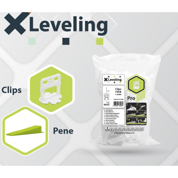 Sistem nivelare ceramica clipsuri 1,5 mm