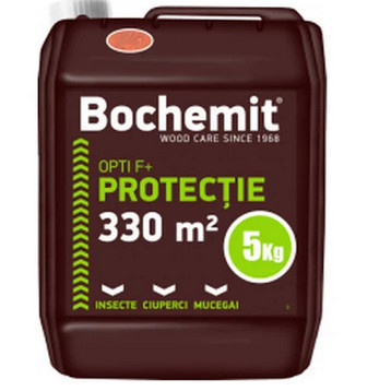Solutie protectie preventiva lemn concentrata Bochemit Opti F+ maro 5kg