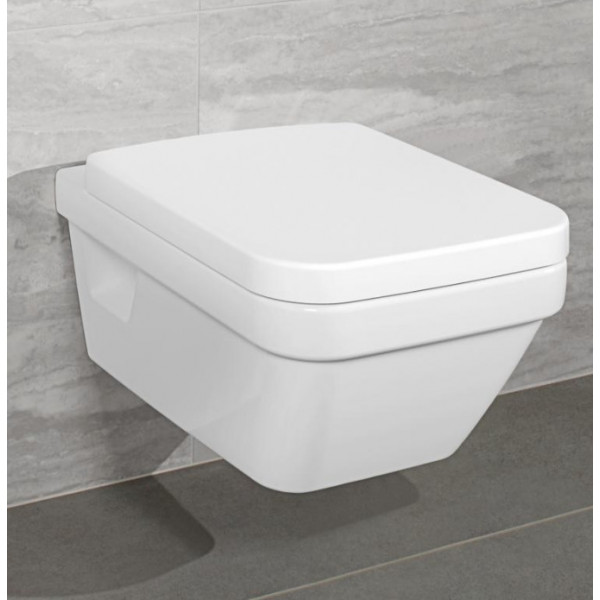 WC suspendat direct flush dreptunghiular cu capac soft close quick release Architectura 5685HR01