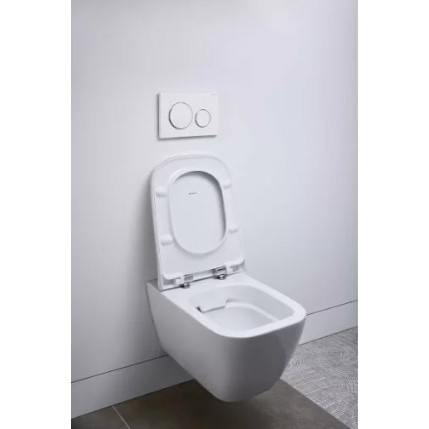 WC suspendat rimfree cu capac soft-close subtire Smyle Square 500.683.00.2 - Img 3