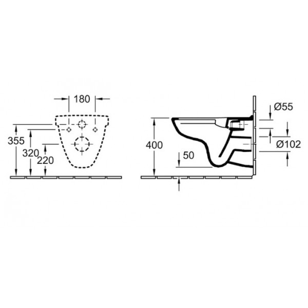 WC suspendatcu capac soft close O.Novo 5660HR01 Villeroy &amp; Boch - Img 3