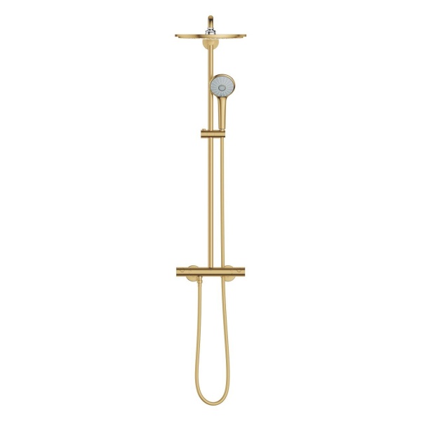 Coloana de dus cu baterie termostatata brushed cool sunrise Euphoria 310 26075GN0 Grohe - Img 3