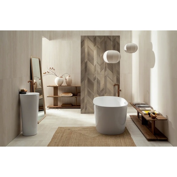 Faianta Echo Wood Beige baie/bucatarie, aspect lemn, mata, 59,8 x 119,8 cm, Tubadzin - Img 3