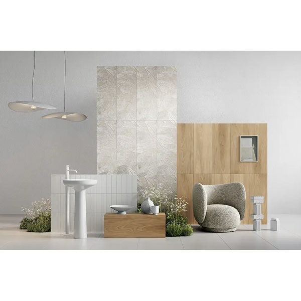 Faianta PURE WOOD BEIGE, baie/bucatarie, interior, bej, tip lemn 32.8x89.8cm - Img 3