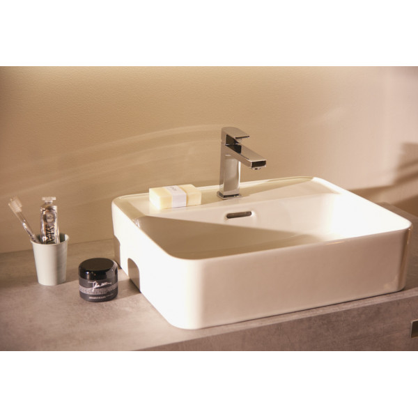 Lavoar baie pe blat cu orificiu pentru baterie Strada II, dreptunghiular alb din ceramica Ideal Standard - Img 3